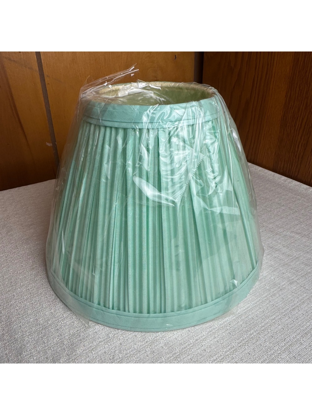 Vintage Mint Green Pleated Lamp Shade 6” Tall New Old Stock Wrapped - Picture 2 of 8